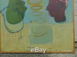 Vintage Modern Abstract Brutalist POP ART Oil Painting Ben Brandt COSMIC RAY