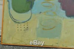 Vintage Modern Abstract Brutalist POP ART Oil Painting Ben Brandt COSMIC RAY