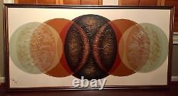 Vintage Modern Abstract Oil Painting Retro Art 1960S/70s Canvas Framed