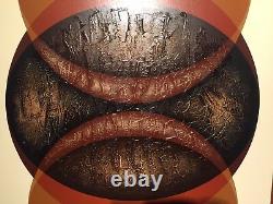 Vintage Modern Abstract Oil Painting Retro Art 1960S/70s Canvas Framed