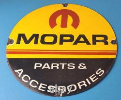 Vintage Mopar Sign Parts & Accessories Racing Auto Gas Porcelain Sign