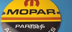 Vintage Mopar Sign Parts & Accessories Racing Auto Gas Porcelain Sign