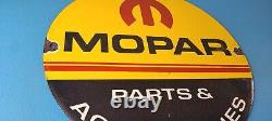 Vintage Mopar Sign Parts & Accessories Racing Auto Gas Porcelain Sign