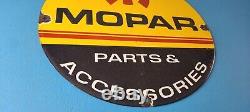 Vintage Mopar Sign Parts & Accessories Racing Auto Gas Porcelain Sign