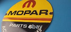 Vintage Mopar Sign Parts & Accessories Racing Auto Gas Porcelain Sign