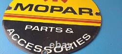 Vintage Mopar Sign Parts & Accessories Racing Auto Gas Porcelain Sign