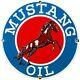Vintage Mustang Motor Oil Porcelain Sign Gasoline Gas Station Pump Plate Service