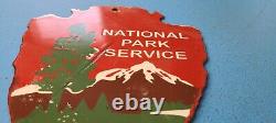 Vintage National Park Service Porcelain Forest Ranger Outdoor Indian Arrow Sign