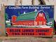 Vintage Nelson Lumber Porcelain Sign Wisconsin Farm Barn Building Co Oil Gas Usa