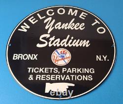 Vintage New York Yankees Sign MLB Baseball Stadium Porcelain Gas Pump Sign