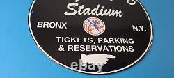 Vintage New York Yankees Sign MLB Baseball Stadium Porcelain Gas Pump Sign