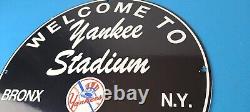 Vintage New York Yankees Sign MLB Baseball Stadium Porcelain Gas Pump Sign