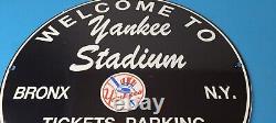 Vintage New York Yankees Sign MLB Baseball Stadium Porcelain Gas Pump Sign