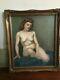 Vintage Nude Woman Oil Painting Mid Century Framed Signed Proser