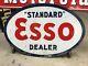 Vintage Original Standard Dealer Esso Sign Porcelain Gas Oil Old Dsp Station