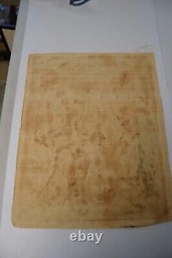 Vintage Oil Canvas India Marketplace MCM Signed Heavy Textured Original Bharat