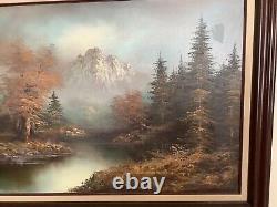Vintage Oil Canvas Painting Framed Landscape Signed By C. Loft. Not Sure What Yea