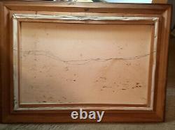 Vintage Oil Canvas Painting Framed Landscape Signed By C. Loft. Not Sure What Yea