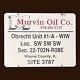 Vintage Oil Lease Sign Murvan Oil Heavy Ga. Steel Big 18 X 24