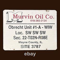 Vintage Oil Lease Sign MURVAN OIL Heavy Ga. Steel Big 18 x 24