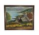 Vintage Oil On Board Painting Cottage In Scotland By Artist Jean B. Egan
