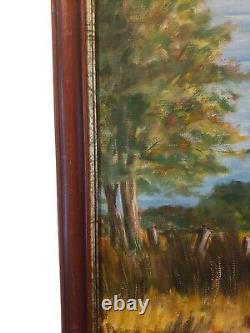 Vintage Oil On Board Painting Cottage In Scotland By Artist Jean B. Egan