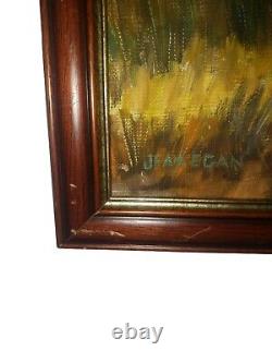 Vintage Oil On Board Painting Cottage In Scotland By Artist Jean B. Egan