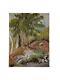 Vintage Oil On Canvas Landscape Expressionist Painting By Janna Ford 80's