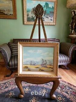 Vintage Oil Painting-Mountain/Desert Landscape