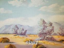 Vintage Oil Painting-Mountain/Desert Landscape