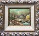 Vintage Oil Painting Paris Cityscape Signed And Framed