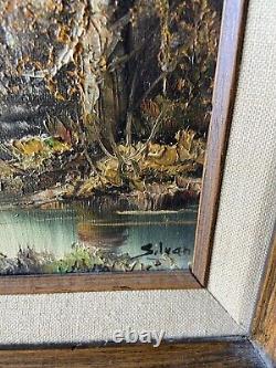 Vintage Oil Painting Signed Framed Spring Lake Original Certificate