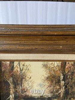 Vintage Oil Painting Signed Framed Spring Lake Original Certificate