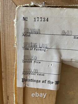 Vintage Oil Painting Signed Framed Spring Lake Original Certificate