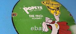 Vintage Oilzum Gasoline Porcelain Gas Oil Service Station Popeye Sailor Sign