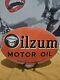 Vintage Oilzum Motor Oil Porcelain Enamel Metal Sign