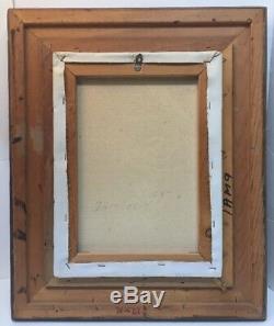 Vintage Old Sea Captain Oil on Canvas Painting Signed Bensoon With Wood Frame