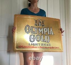 Vintage Olympia Gold beer Gas Oil Sign