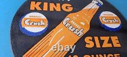 Vintage Orange Crush Sign Soda Drink King Size Porcelain Gas Oil Pump Sign