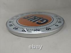 Vintage Original 12 Gulf Motor Oil Thermometer Sign Gas