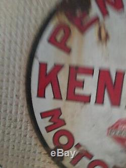 Vintage Original 23 Kendall Penzbest Motor Oil Porcelain Advertising Sign
