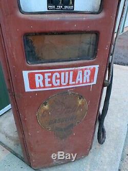 Vintage Original Gilbarco Gas Pump Chevron Garage Oil Car Truck Sign