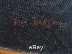 Vintage Original Kim Benson Signed Sailor-sea Captain Oil On Canvas-painting