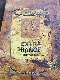 Vintage Original Large Double 2x Sided Metal Cit-Go Co. Motor gas Oil Pump Sign