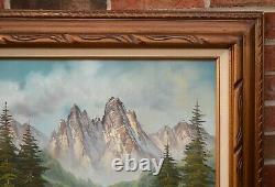 Vintage Original Oil Painting Mountain Landscape Signed D. Junepa Framed