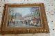 Vintage Original Oil Painting Signed S. Burrnet Framed Paris Street Scene