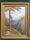 Vintage Original Oil Painting On Board By Hedges Framed 1928 Mountain Landscape