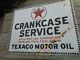 Vintage Original Porcelain Texaco Motor Oil Crankcase Service Advertising Sign