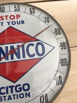 Vintage Original Pennico Citgo Gas Station Thermometer Sign Cities Service Oil