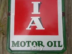 Vintage Original Porcelain Signs Vertical Sinclair Pennsylvania Motor Oil Sign